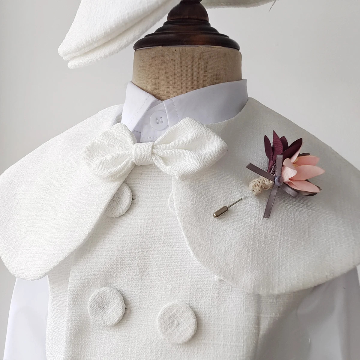 Boutique Suit Baby Boy Baptism Outfit Christening White Vest Set Gentleman Kids 1-4 Yrs Birthday Wedding Party Clothing Set 240919