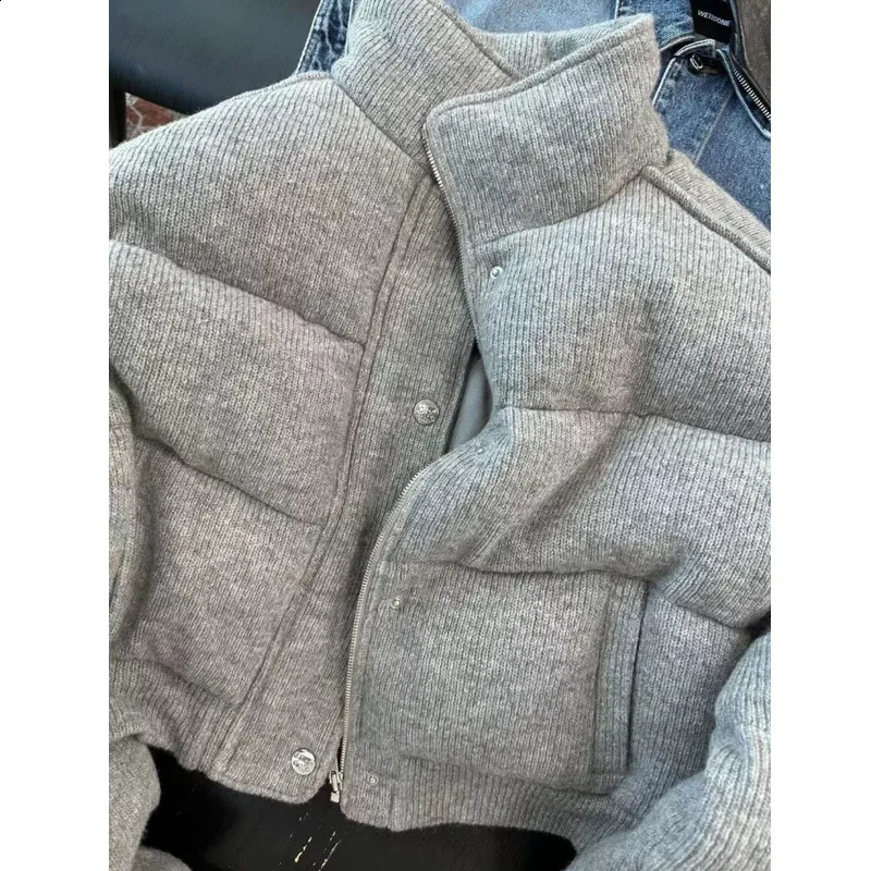 Women Casual Grey Color Short Coats Parkas Female Casual Loose Thick Warm Autumn Winter Jackets 240919