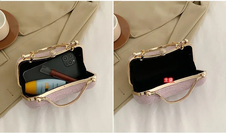 Elegant Crystal Bridal Wedding Clutch Bag Water Diamond Womens Evening Clutch Bag Womens Party Dinner Wallet Crossbody Bag 240923