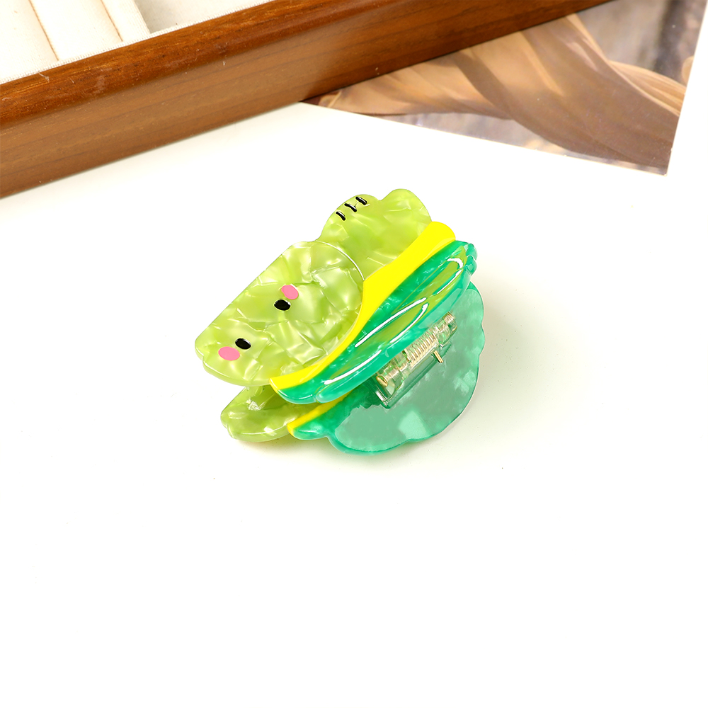 2024 Summer New Green Creative Cute Turtle Clip Large Hair Clip Back of the Head Plate Hair Shark Clip Hair Clip