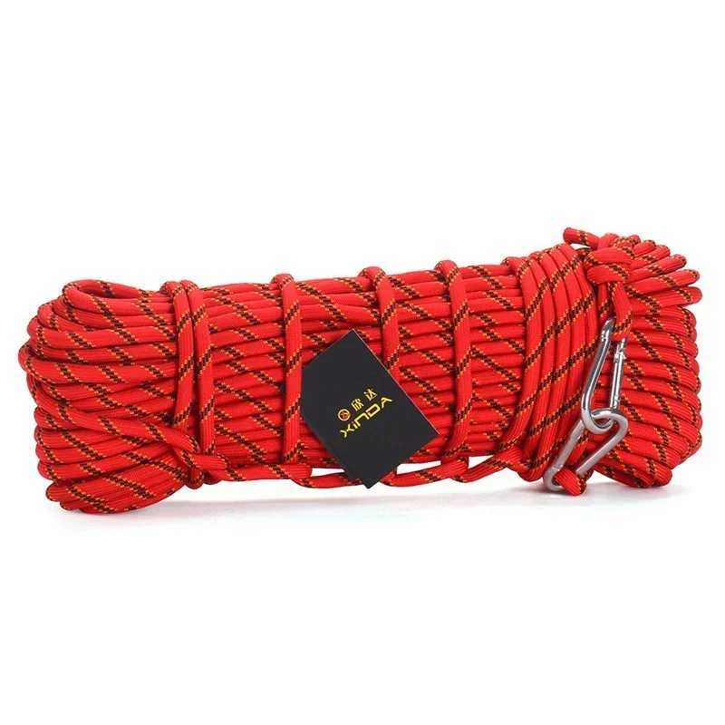 1M outdoor climbing rope with a diameter of 10mm rock tie rope high-strength safety camping rope climbing survival fire-resistant rope CL240926