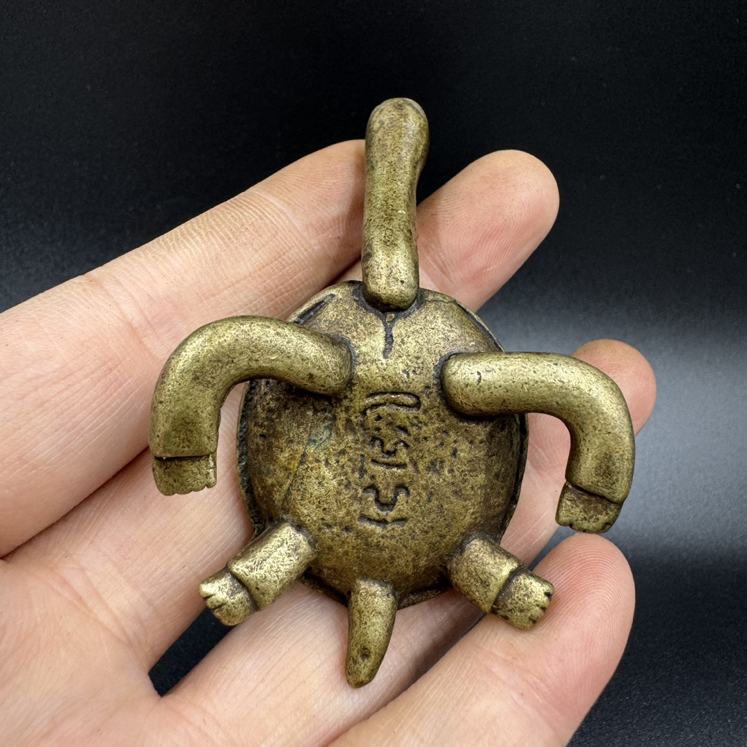 Brass Turtle Figurine Statue Animal Figurines Toys House Desktop Decoration Turtle Vintage Brass Tabletop Engraved Decorative Ornaments
