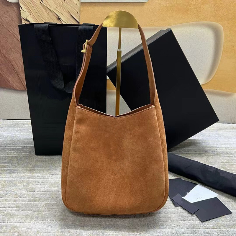 Suede Leather Bucket Bag Crossbody Hobo Underarm Shoulder Shopping Handbags Plain Bags Handbag Purse Drawstring Women Large Capacity Pouch Removable strap