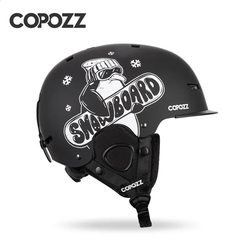 COPOZZ Unisex Ski Helmet Certificate Half-covered Anti-impact Skiing Helmet For Adult and Kids Snow Safety Snowboard Helmet 240925