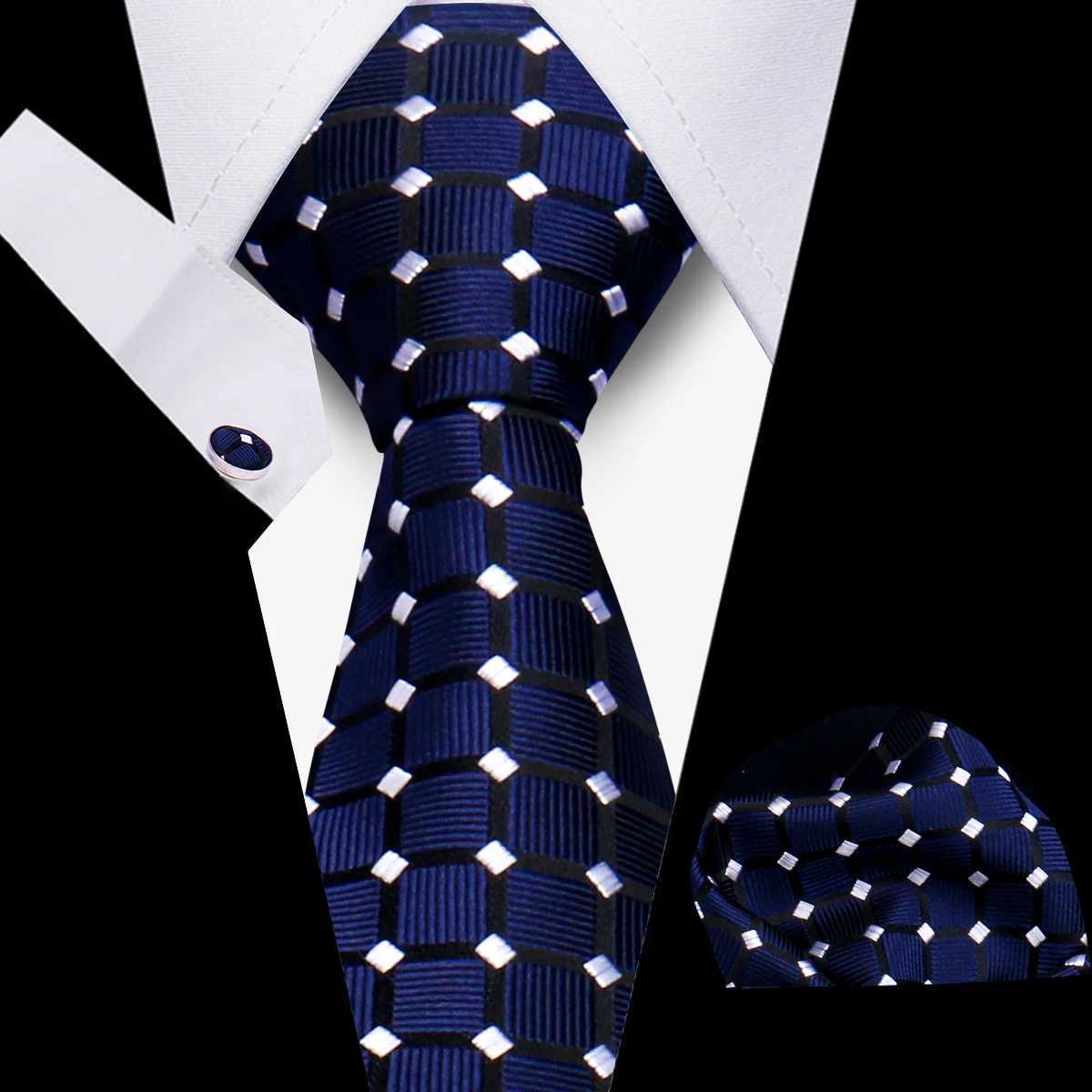Elegant Ties For Men Gift Fashion Men Tie Set Striped Luxury Necktie Handchief Cufflinks 3 Pcs Business Wedding Suit Accessories X250407