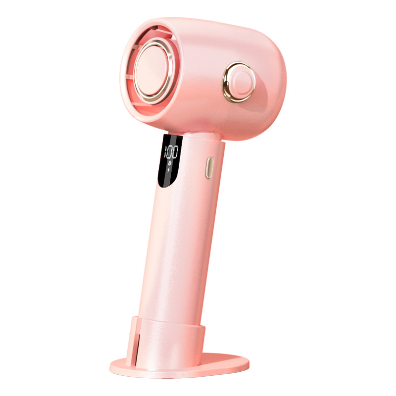 Compact Handheld Turbo Fan with Convenient USB Charging for On-the-Go Cooling