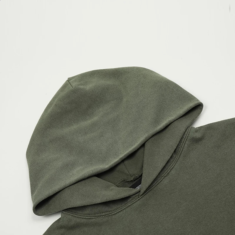 Classic Letters Graffiti Print Saint Tears Hoodie Hooded Men Women Quality Cotton Washed Green Oversized Pullovers 240920
