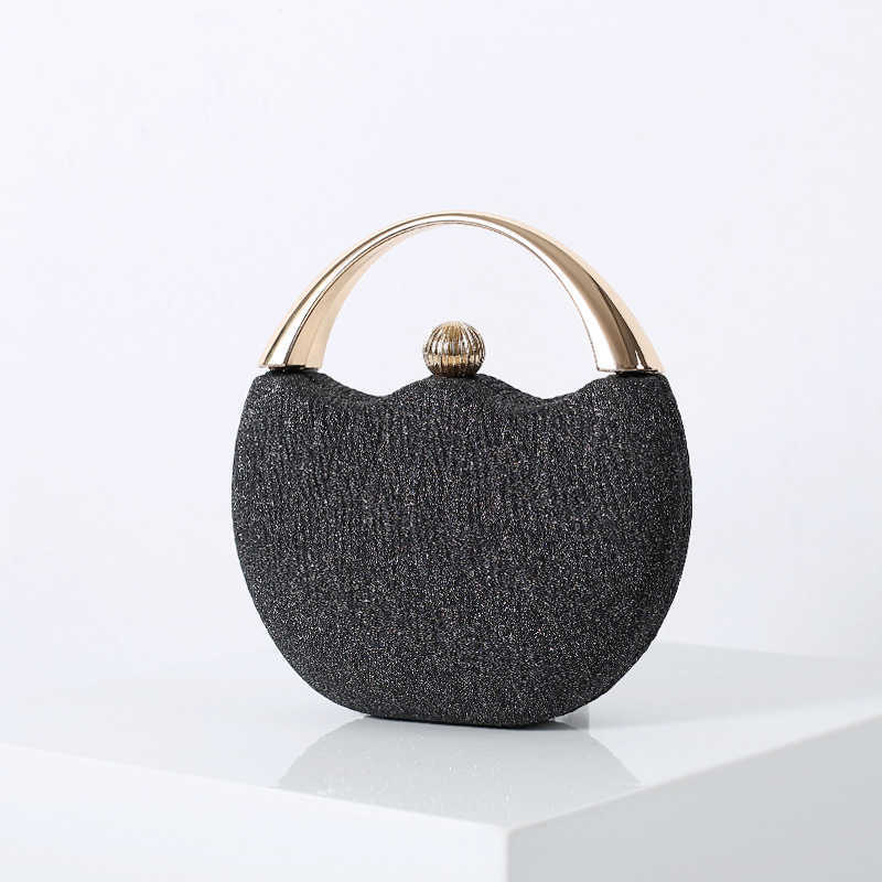 Clutch Bag New Bright Pink Portable Banquet Bag Fashion Arc Dinner Bag Wedding Gift Designer Bag Party Nail Bead Bag Evening Bag 240920