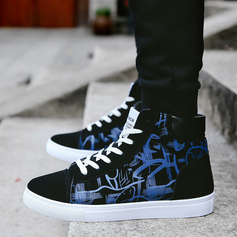 2024 Four Seasons Casual High Top Sports Fashionable and Comfortable Men's 39-44 White, Blue, Black, Red Designer Shoes