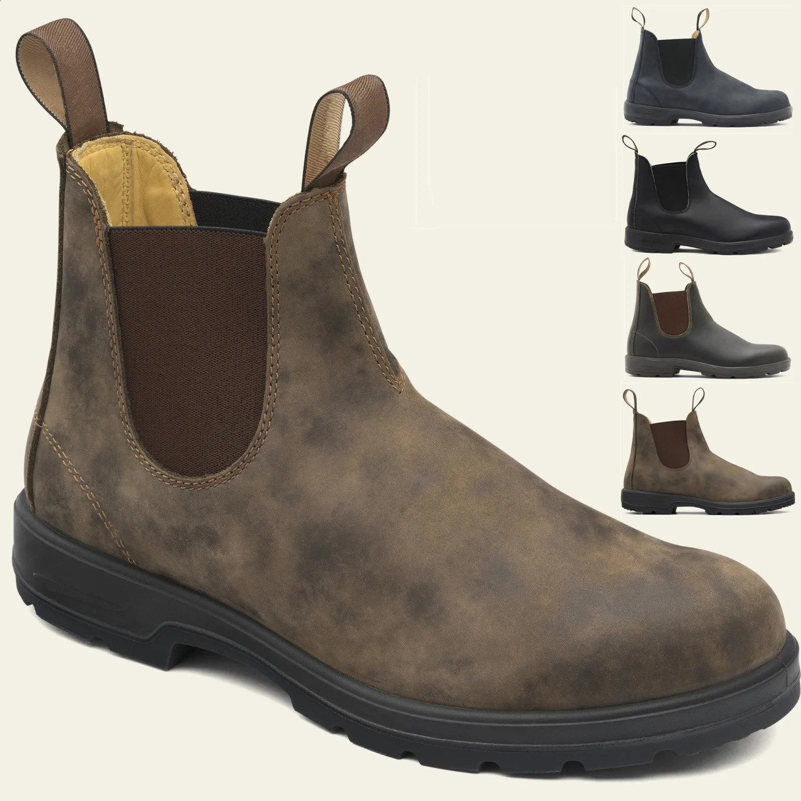 Mens premium boots made of highquality suede leather warm winter ankle mens outdoor work shoes walking 241028