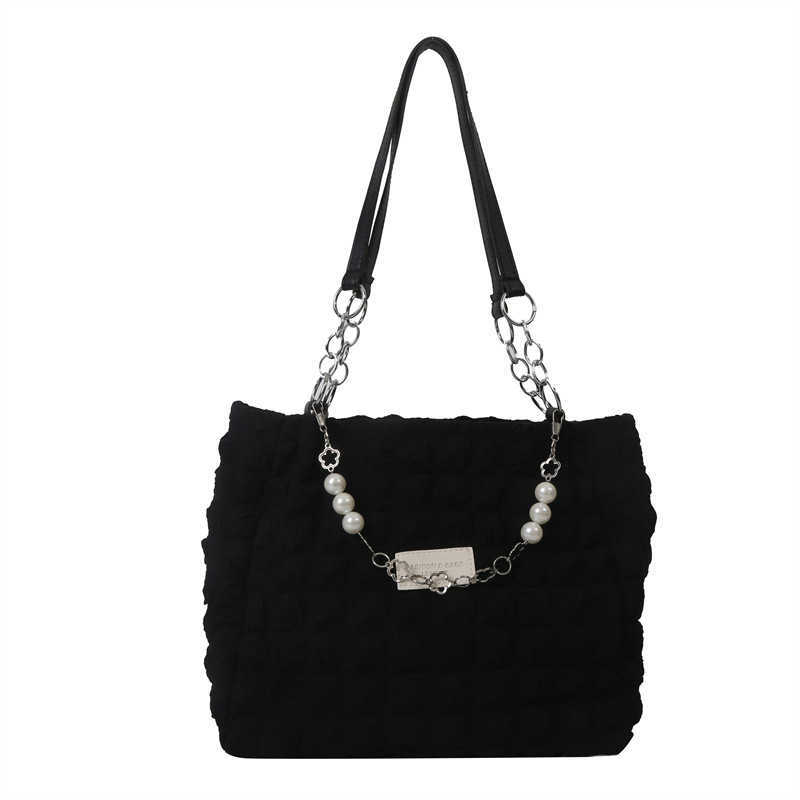CMM Gentle Fashion Simple Pleated Single Shoulder Bag for Women Summer New Stylish Armpit Bag Commuting Tote Bag Trend