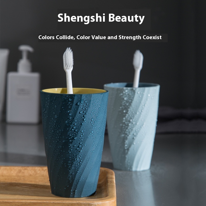 Screw Thread Double Layer Mouthwash Cup - Minimalist Home Use