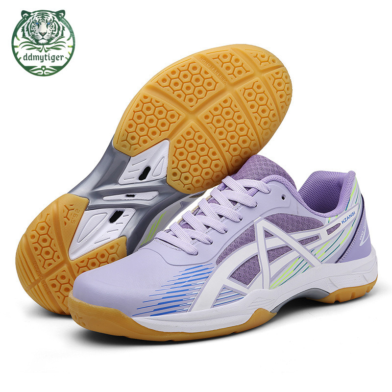 ddmytiger 2024 couple's table tennis volleyball badminton shoes, durable cowhide sole, male and female student sports shoes A ddmythur