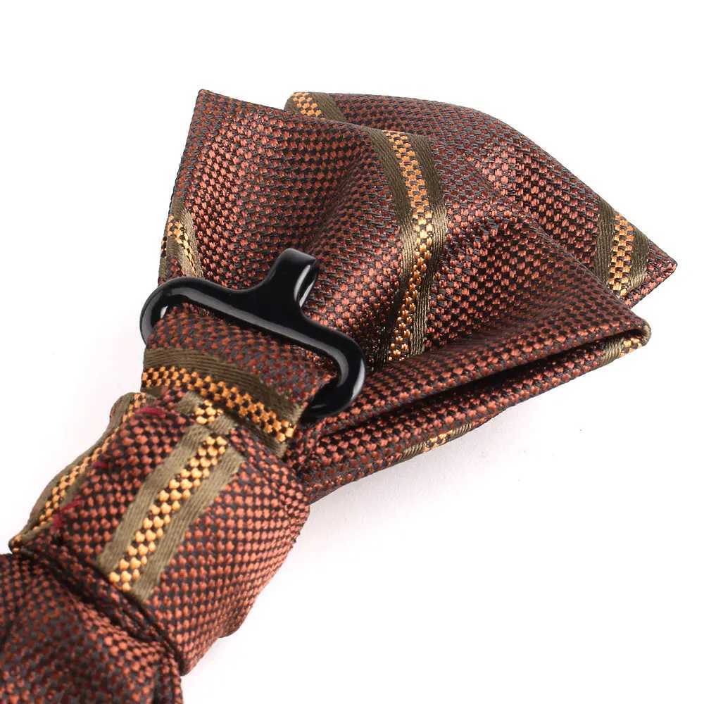 New mens tie casual striped tie mens text bow tie Adt tie Cravats jacquard party tie Y240925