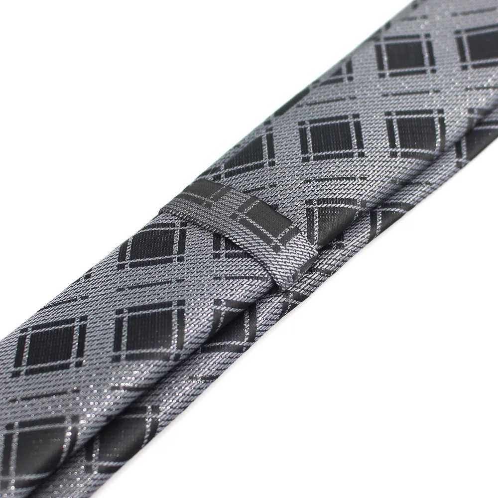 New mens casual slim tie classic Polter Woven Party Neckties fashionable flat mens tie for wedding business M tie Y240925