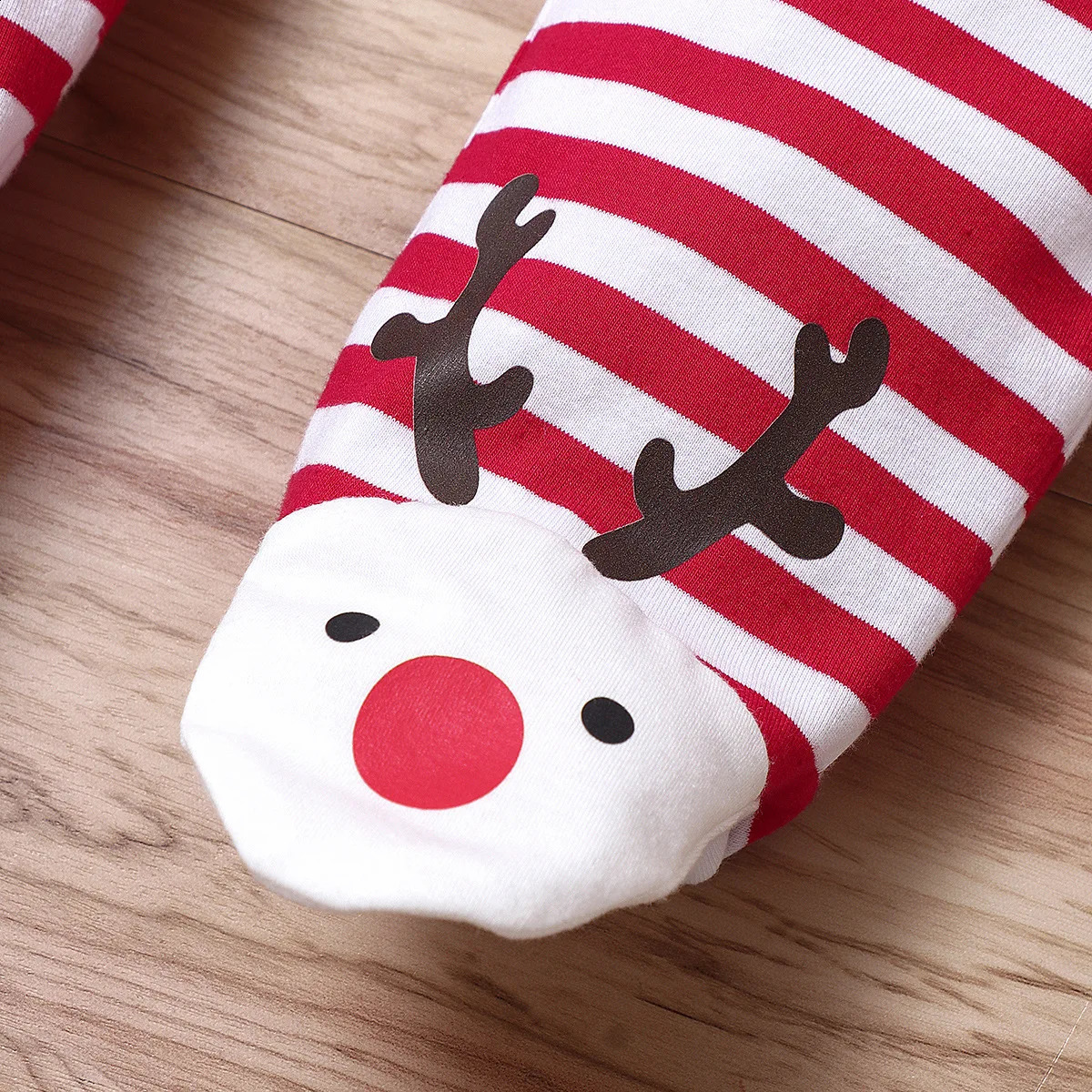 Prowow Baby Christmas Set Cartoon Deer Tight and Striped PantsChristmas Hat My First Costume for Boys Girls 240925