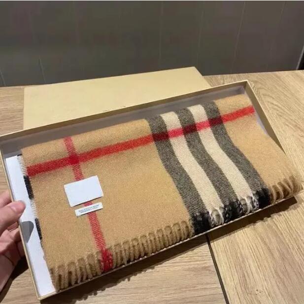 2024 Classic Plaid Women Man Designer Scarf 100% Cashmere Scarves For Winter Warm Womens and mens Long Wraps Size 180x30cm