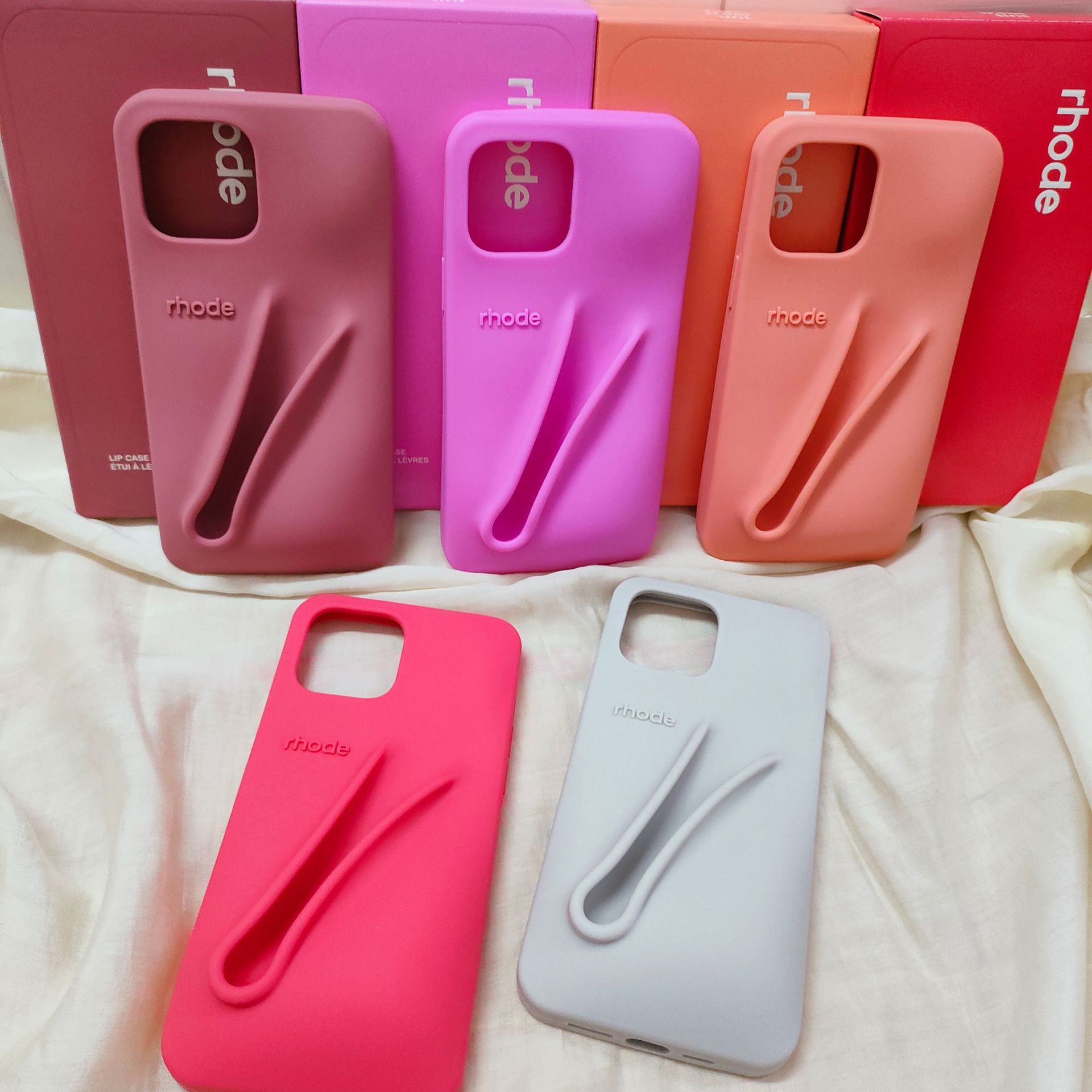 rhode phone case Lipstick Case iphone 16 pro max cases Lip Gloss Lipstick Lip Balm 3D Make-Up Silicone Phone Case for iPhone 15 14 13 Holder Cover Sil