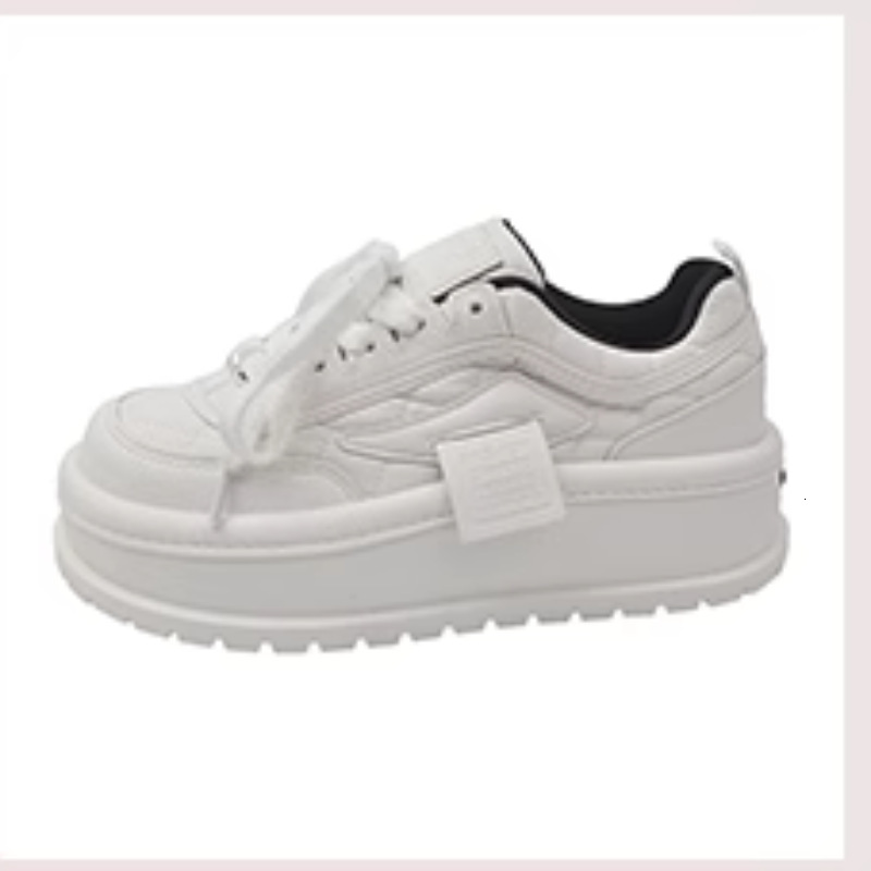Ddmybear Sponge Cake Thick Sole White For Women, 2024 Spring New Style Versatile Board Shoes, Sports And Casual Instagram Trendy Shoes Chinese Brand S