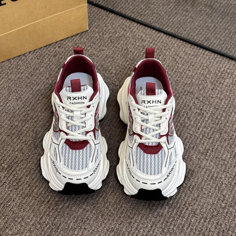 Ddmybear Show Off Little Dad For Women, New Collection Thick Soled Height Increasing Casual Women's Shoes, Mesh Breathable Sports Shoes Chinese B
