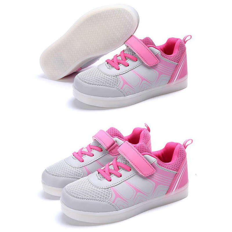 JawayKids Spring Summer Children LED USB charging glowing sneakers Breathable Kids Casual Shoes for boys and girls