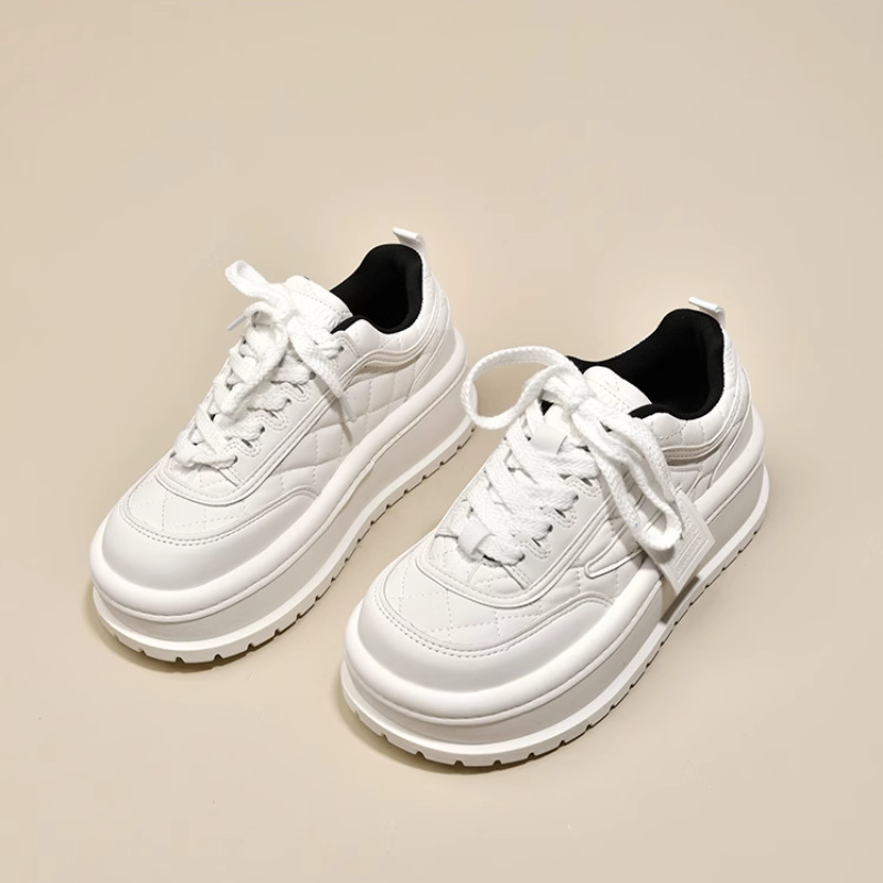 Ddmybear Sponge Cake Thick Sole White For Women, 2024 Spring New Style Versatile Board Shoes, Sports And Casual Instagram Trendy Shoes Chinese Brand S