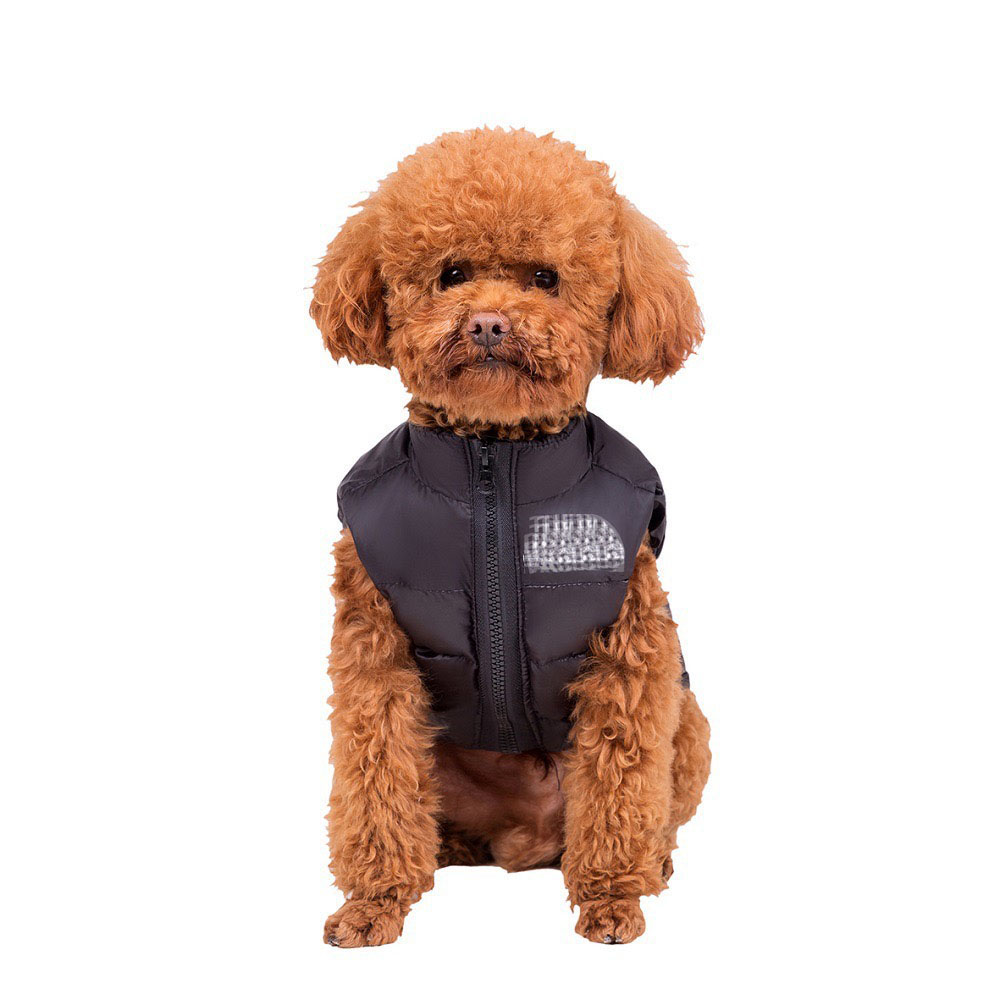 Warm Clothes Winter Pet Jacket Pets Clothing clothes coat brand-name clothing windproof warm pet vest French bulldog Chihuahua poodle black Coat Dog