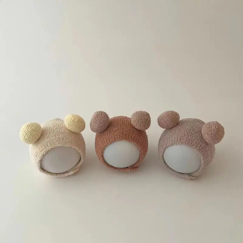 Cute baby hat soft fluffy girl boy Beanie solid winter childrens knitted warm ear protection 024M 240925