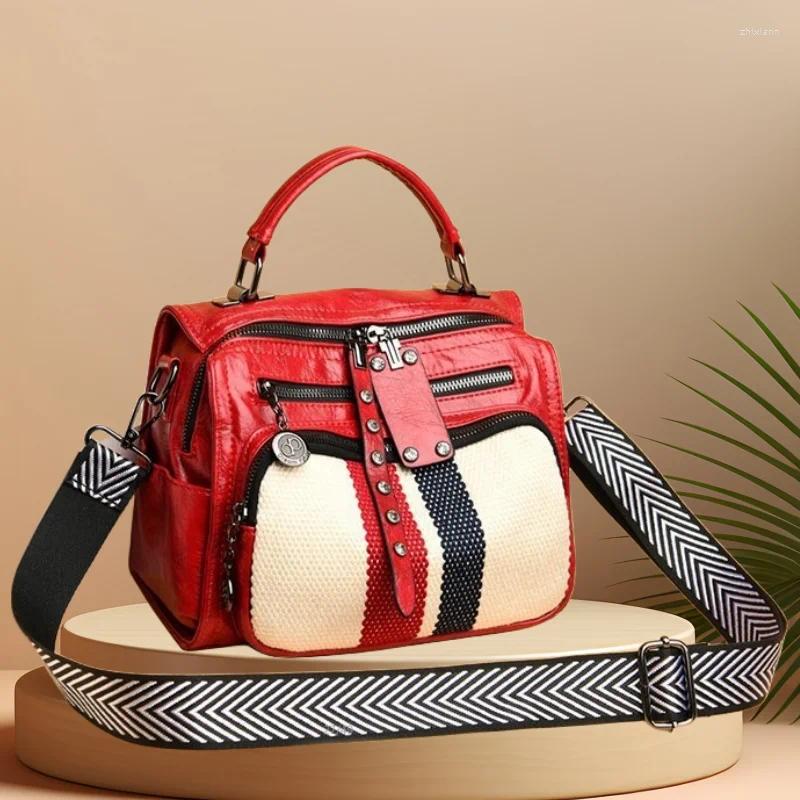 Shoulder Bags CFUN YA Fashion Backpack For Women Multi-Pockets Teen Girls Crossbody Bag Female Handbag Travel Bagpack 2024 d823 4