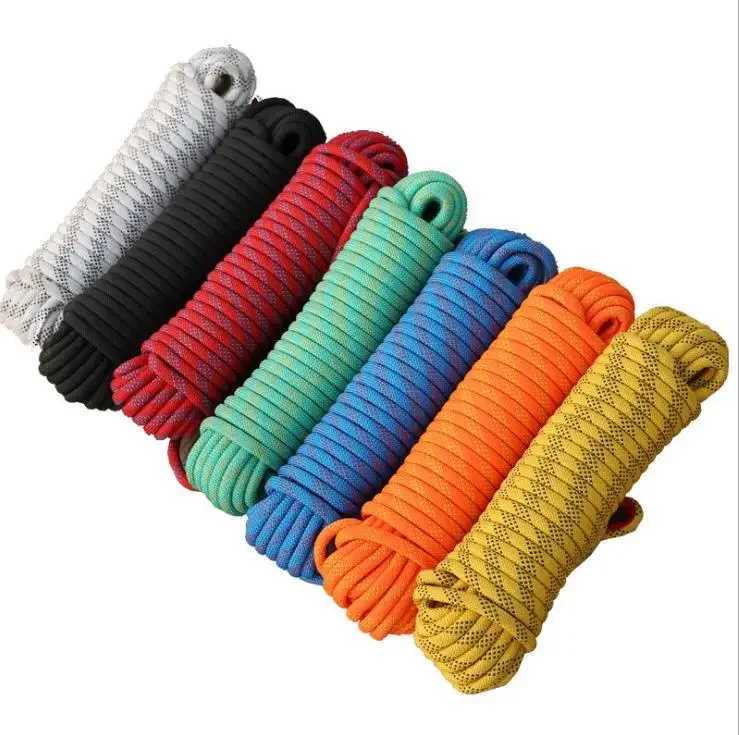 12mm climbing rope outdoor tree and rock equipment mountain lifeline emergency survival and safety equipment escape and rescue static rope CL240926