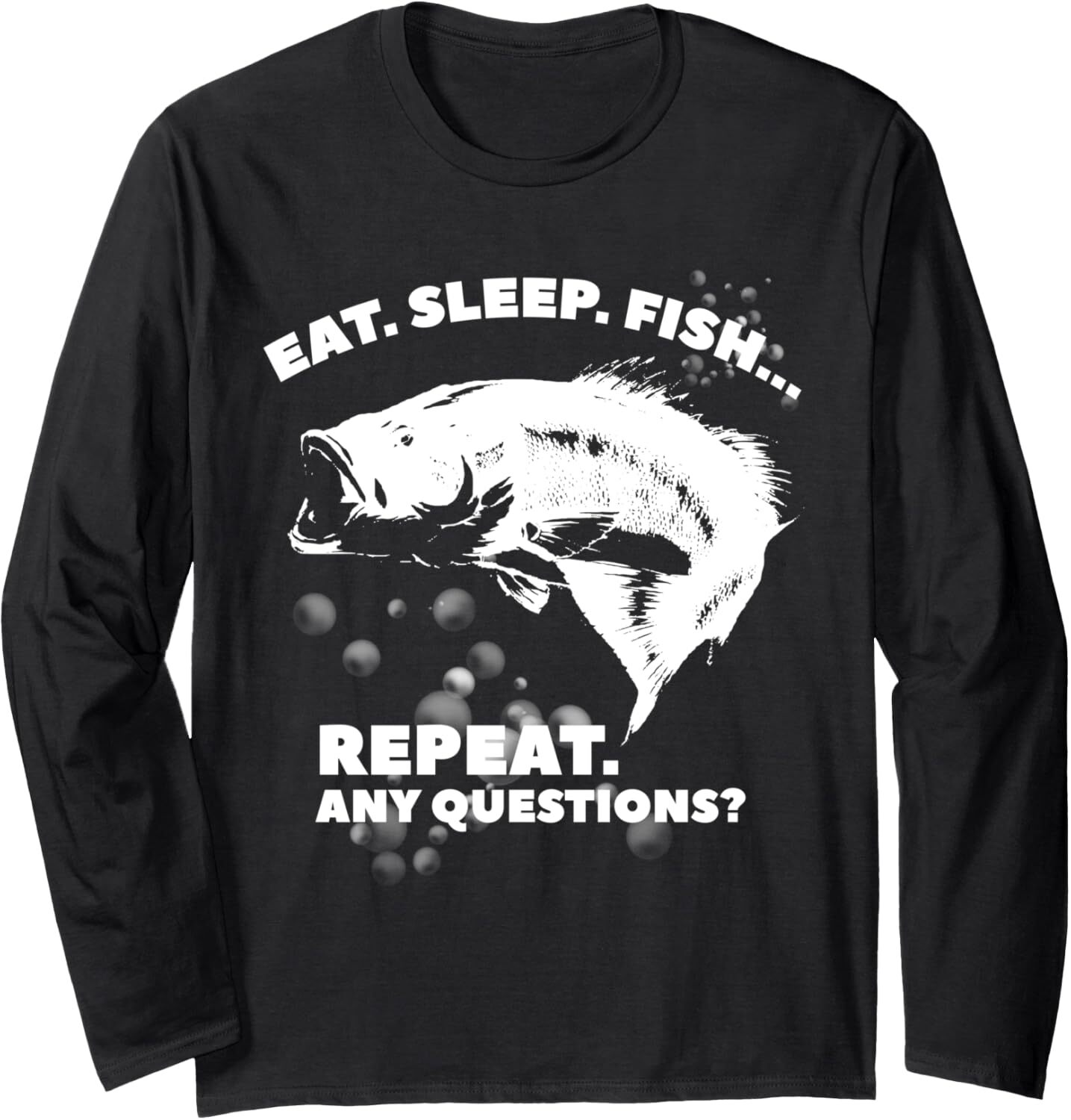 Long Sleeve Shirts for Men sweatshirt Eat Sleep Fish Repeat Funny Cool Fisherman Fish Gift Long Sleeve Tee Streetwear Casual tops clothes comfort