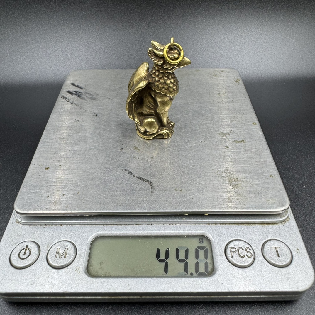 New Brass Bird Beak Tengu Lanyard Pendant Keychain Accessories Solid metal bird with long beak