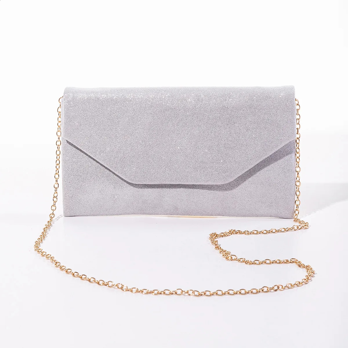 Womens Suede Clutch Handbag Chain Shoulder Bag Envelope Womens Evening Bag Mini Wallet Direct 240923