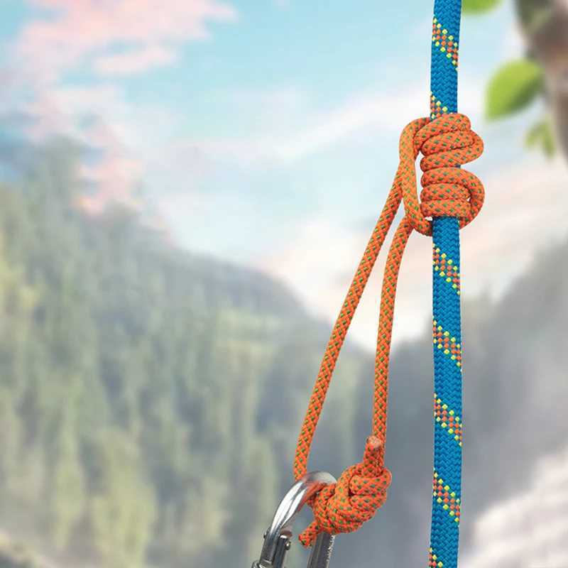 Outdoor 6mm Prusik rope 120cm long accessory rope durable and heat-resistant polyester nylon Kevlar climbing rope CL240926