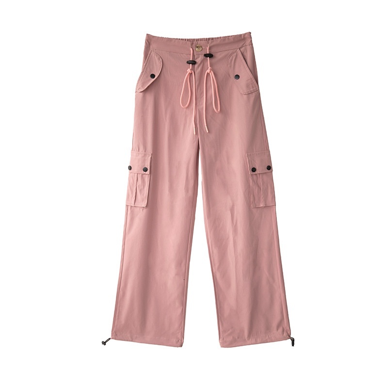 Quick drying workwear for women in the summer of 2024, new short leggings, high waisted wide leg American casual sports pants