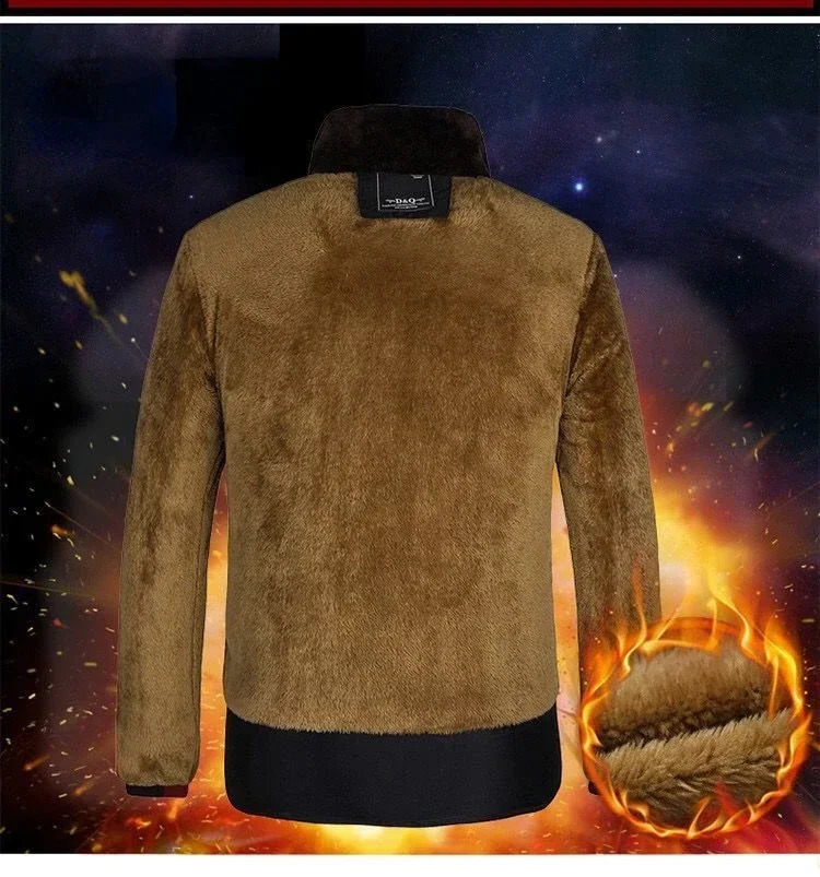 2024 Men Winter Coat Highquality Solid Color Fur Collar Hooded Parkas Male Wool Thicken Warm Windproof Jackets Clothing 240926