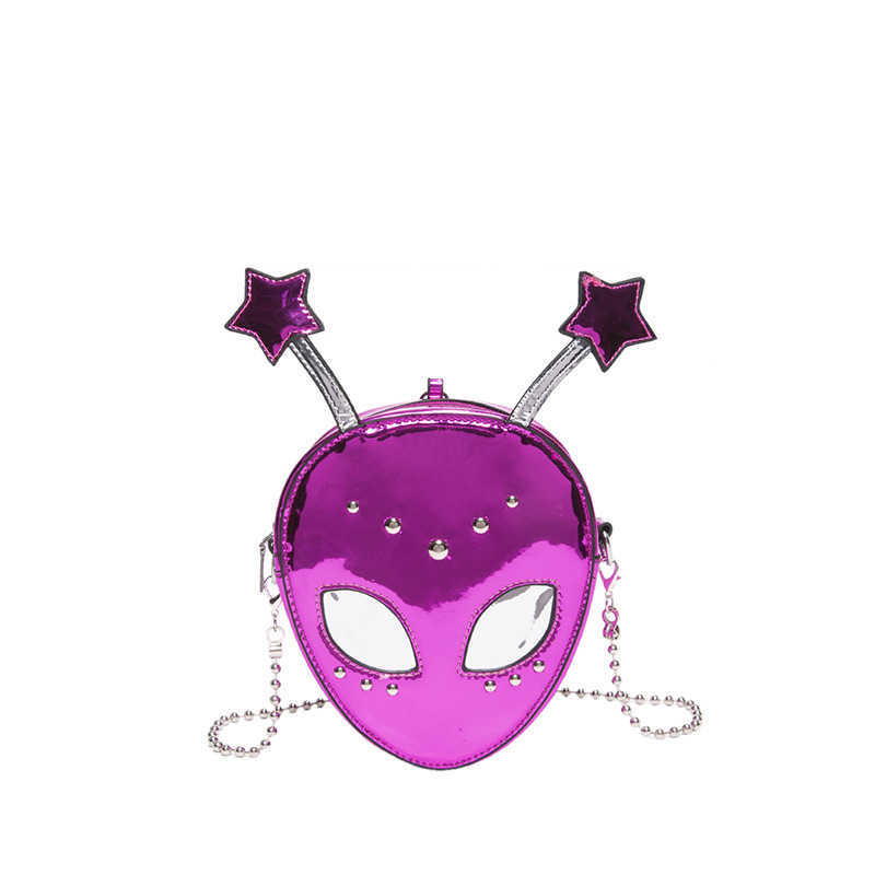 Unique quirky alien bag ladies Halloween cartoon fashion niche versatile small shoulder bag trend 240915