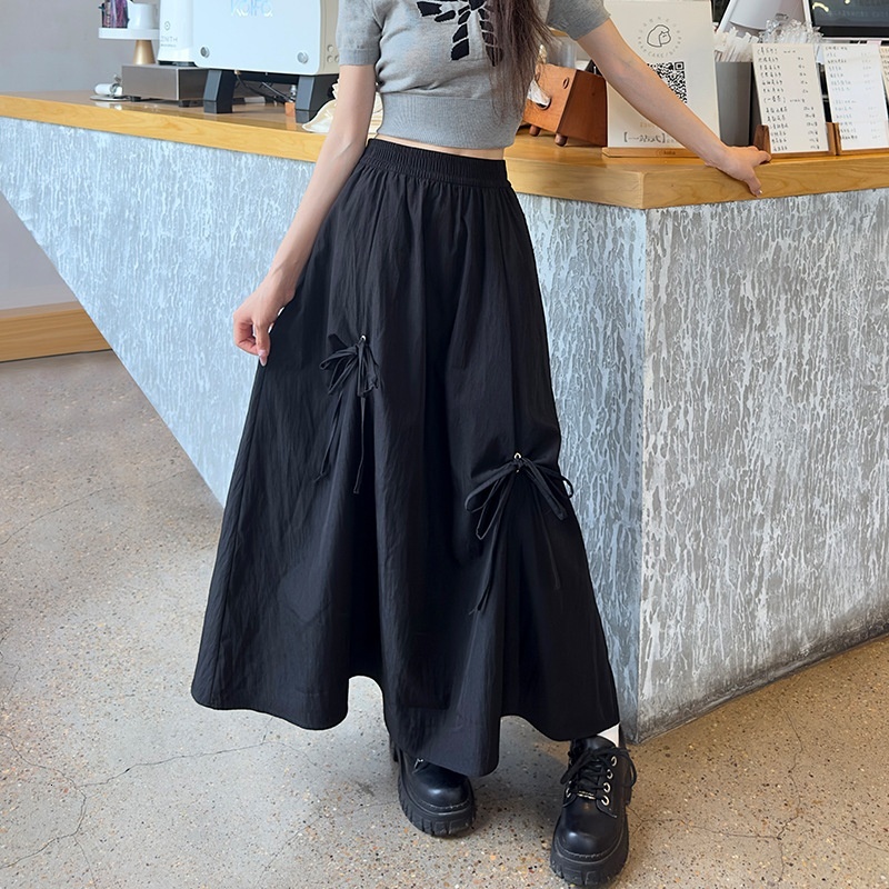 Radish Uncle Butterfly workwear for women 2024 new high waist slimming effect, large swing umbrella skirt, mid length skirt