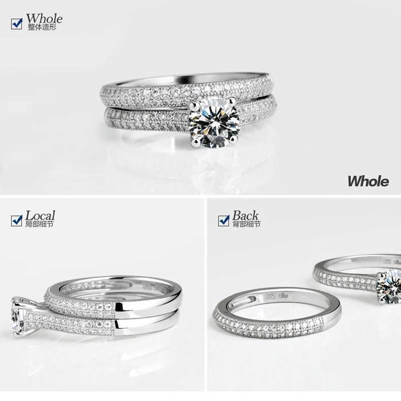 1 Pair Vintage Halo 925 Sterling Silver Wedding Ring Set For Women La Anniversary Gift Jewelry Bulk SellXJ250514