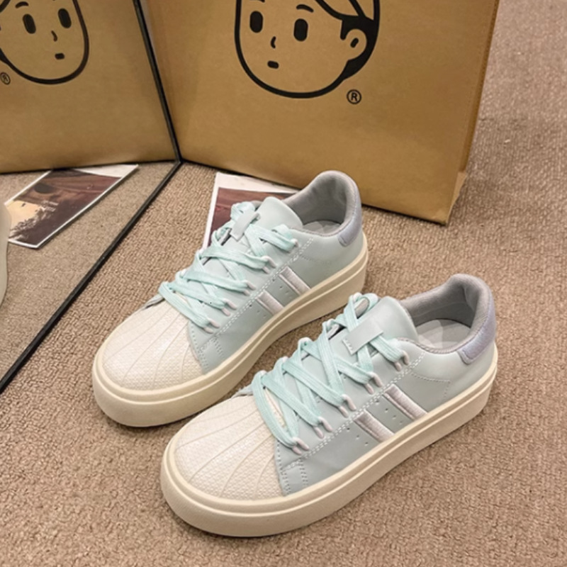 Ddmybear Beike Head Cream White For Women In Spring 2024, New Thick Bottom Versatile Sports Leisure Board Shoes, Small And Trendy Shoes Chinese Brand 
