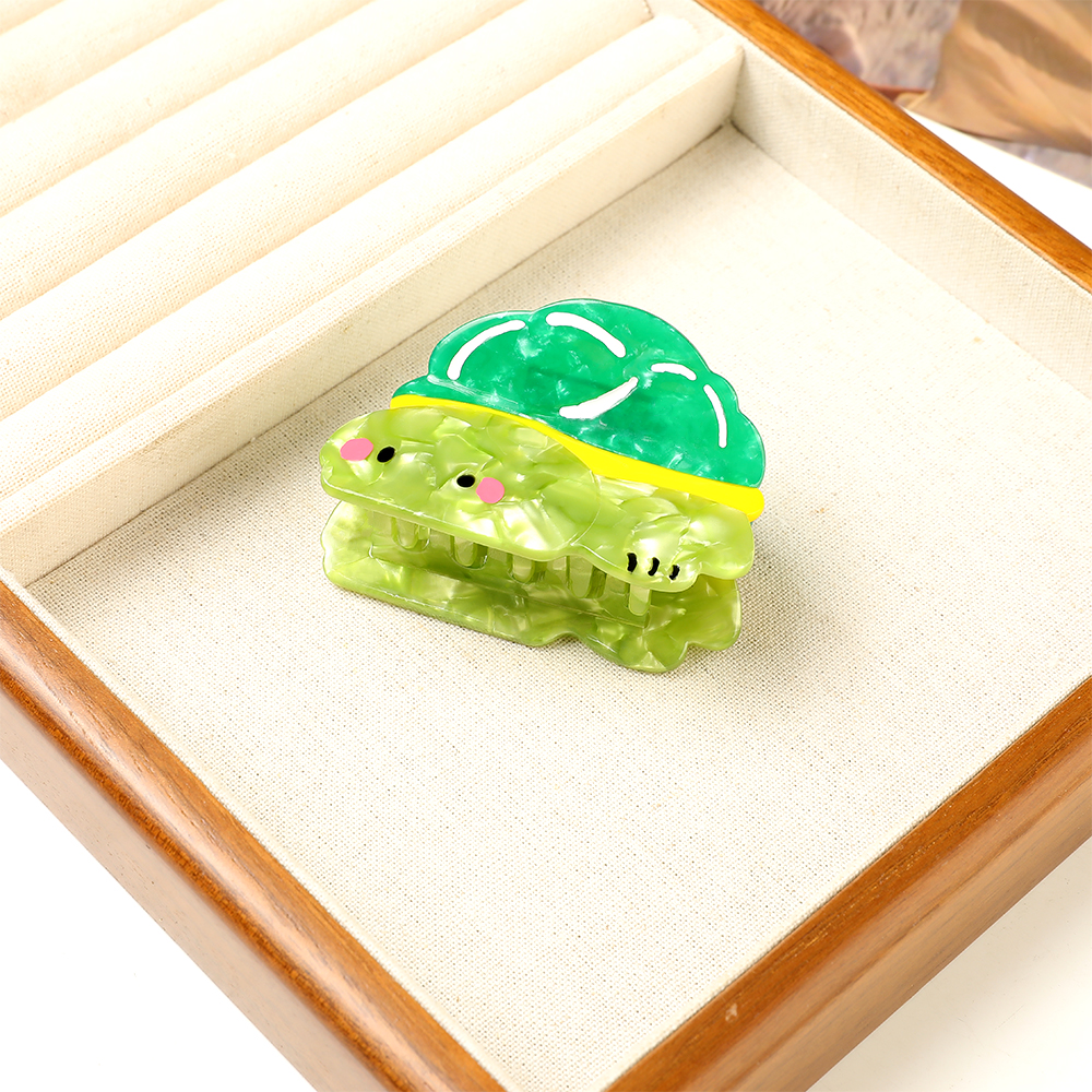2024 Summer New Green Creative Cute Turtle Clip Large Hair Clip Back of the Head Plate Hair Shark Clip Hair Clip
