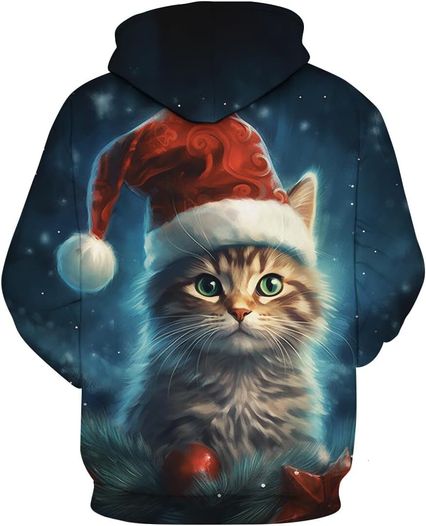 Hoodie for Mens Womens Men And Women Christmas Hoodies Fashion Graphic Sweatshirts Casual Kangroo Pocket Pullover Graphic Hoodies sweatshirt