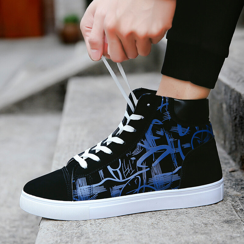 2024 Four Seasons Casual High Top Sports Fashionable and Comfortable Men's 39-44 White, Blue, Black, Red Designer Shoes