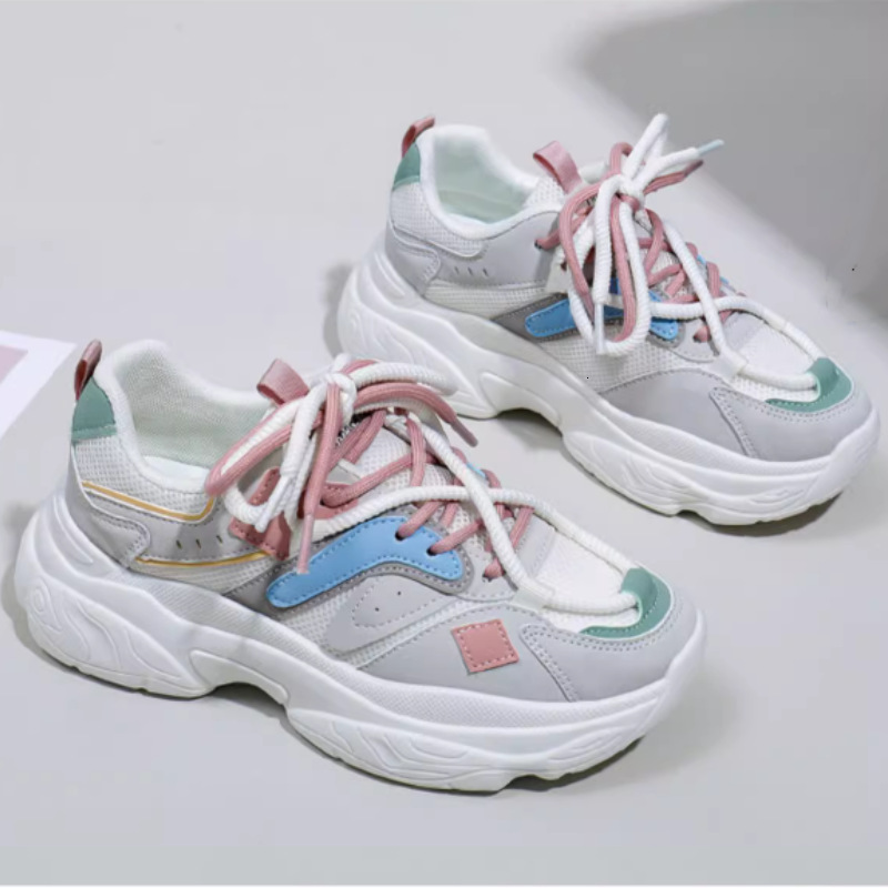 Ddmybear Women's 2024 New Breathable Mesh Sports Versatile White Student Casual Height Increasing Thick Soled Dad Shoes Chinese Brand Shoes F926-