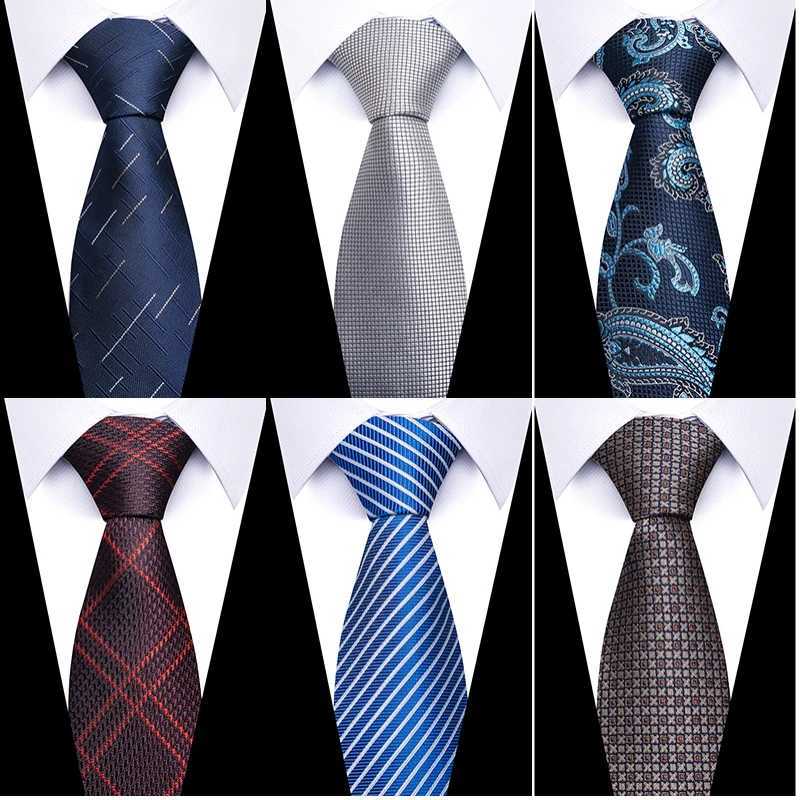 8cm tie men Gravatas classic multi-color latest design silk collar shirt accessories striped sky blue men Y240925