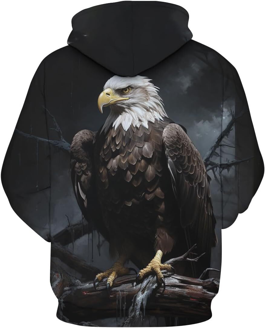 Hoodie for Mens Womens Eagle Graphic Hoodies For Men Fashion 3D Printed Long Sleeve Animal Sweatshirt Graphic Hoodies sweatshirt Pullover Long Sleeve