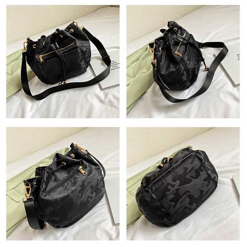 Women Fashion Camouflage String Waterproof Nylon Shoulder Bag Female Crossbody bag Ladies Bolsa Waterproof Travel Messenger Bags M240925