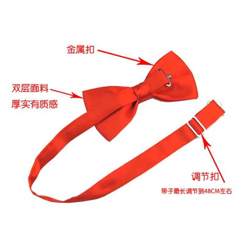 Classic mens tie boys grille childrens tie fashionable solid color green red white green wedding tie accessories Y240925
