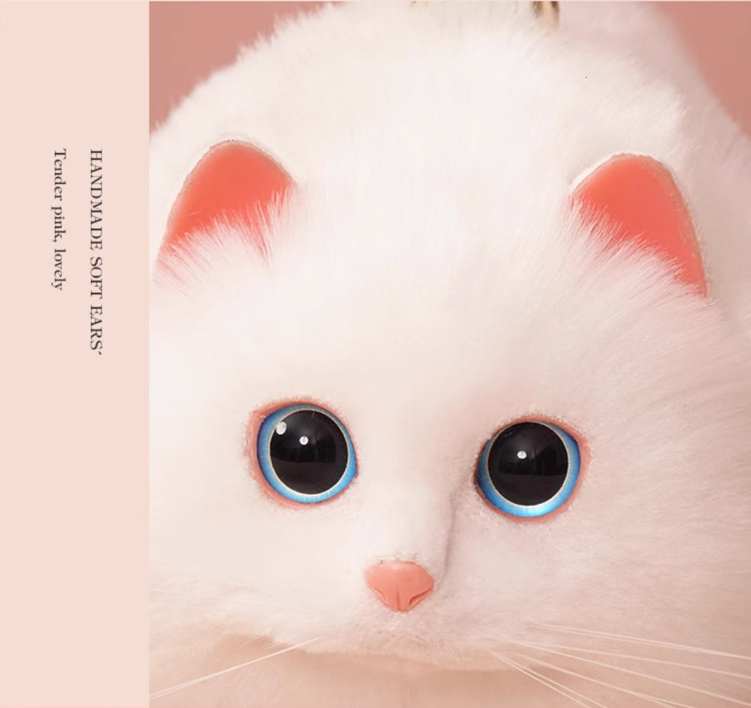 One Shoulder Female Design Small Man Messenger Versatile Hand Made Autumn And Winter Plush Cute Cat Bag c75f 4