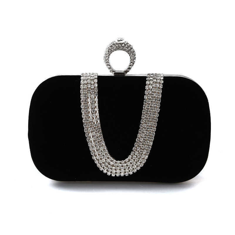 Clutch Bag Dinner Bag U-shaped Diamond Inlaid Designer Bag Manual Banquet Hand Bag Makeup Dress Bride Bag 240920